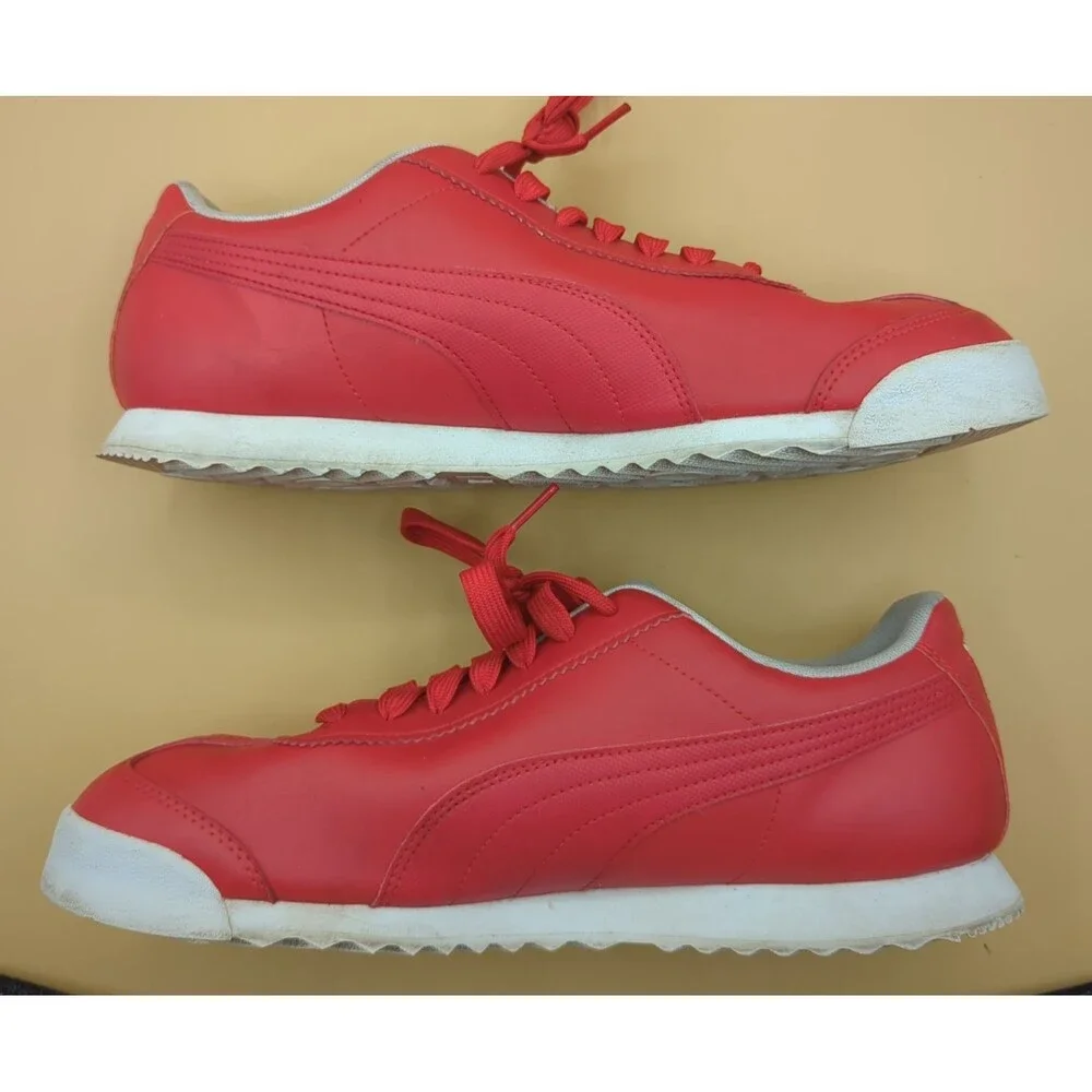 Puma Roma Scuderia Ferrari Shoes Men's Size 11.5 Rosa Corsa Checkered Red/Black